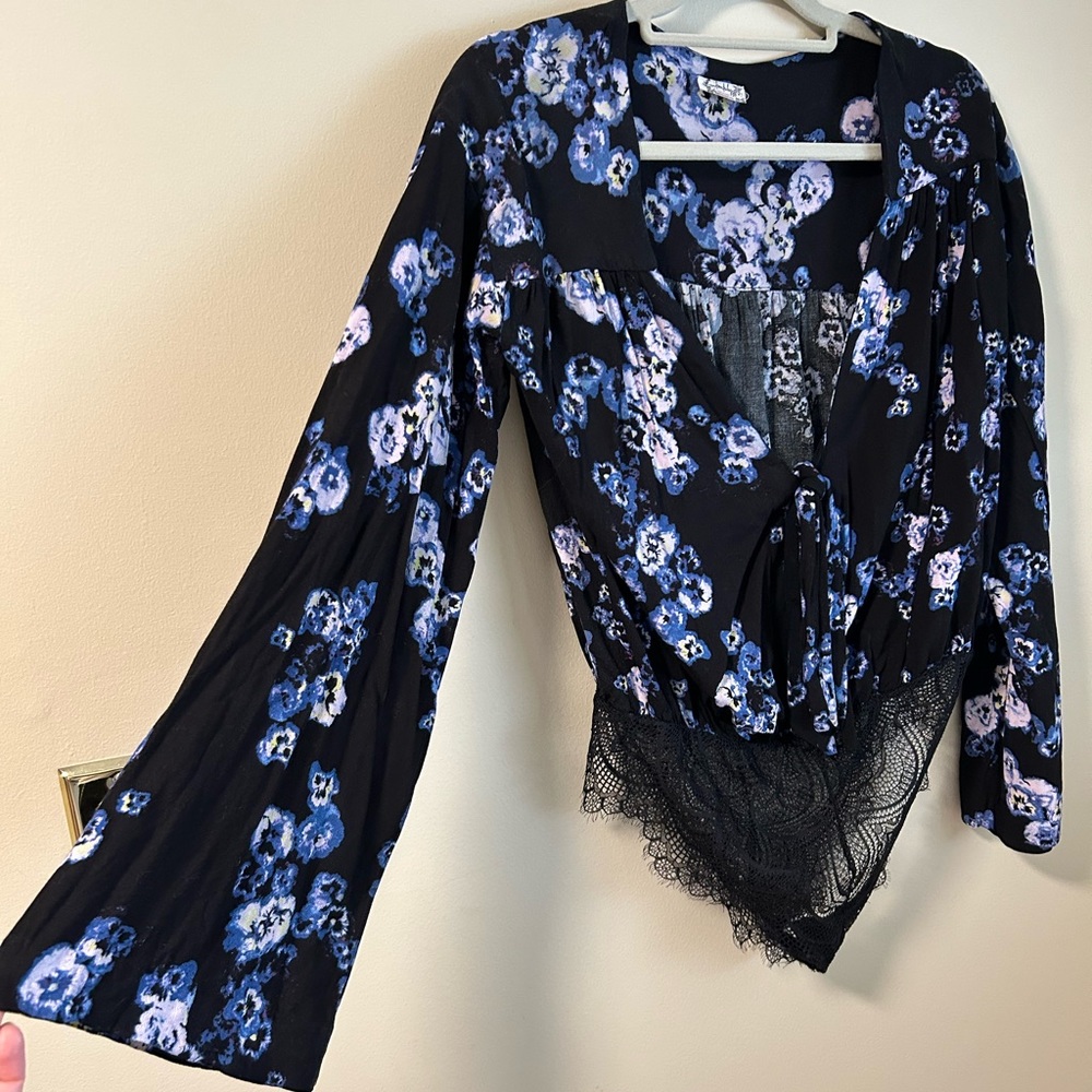 Free People floral bodysuit